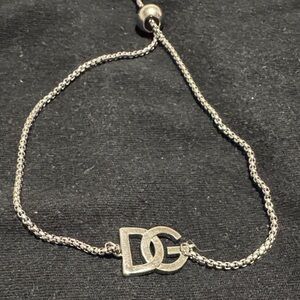 Repurposed Upcycled DG Silver Chain Bracelet